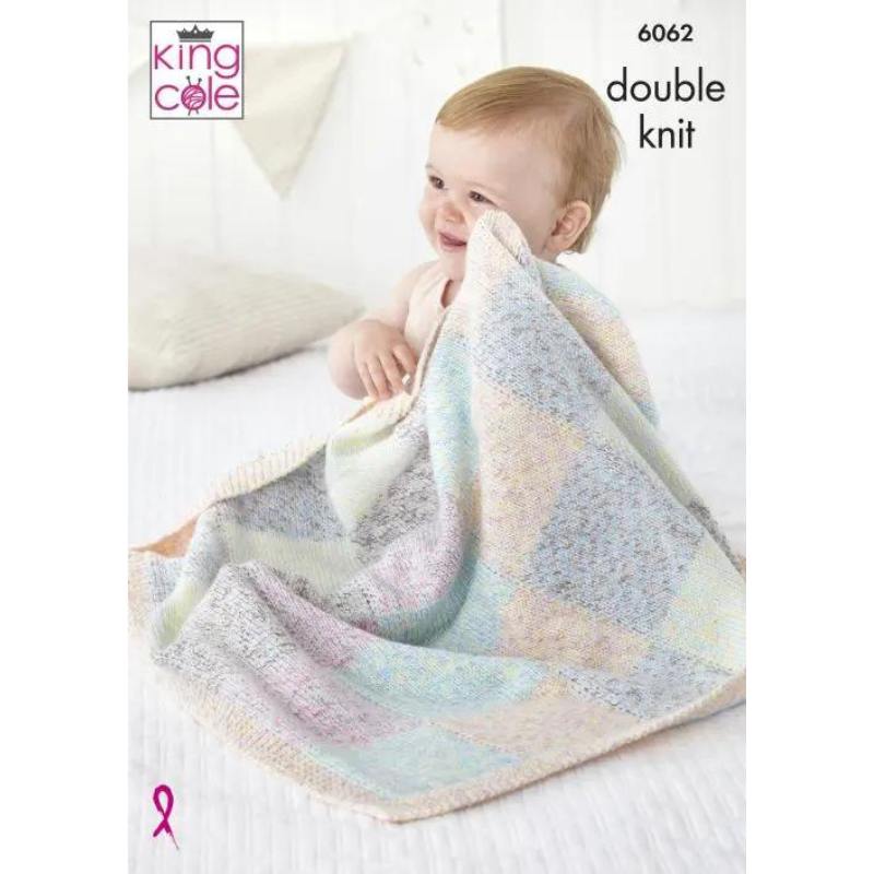 King Cole Blankets Knitted in Cloud Nine DK 6062